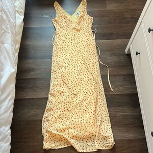 Princess Polly Yellow Maxi Dress with Red Pattern